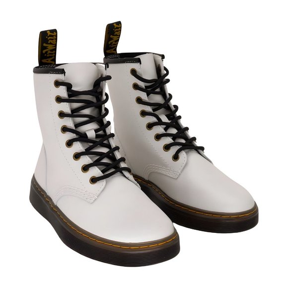 Dr. Martens Shoes - Dr. Martens White Zavala Leather Boot Womens Shoes, White, Size 8